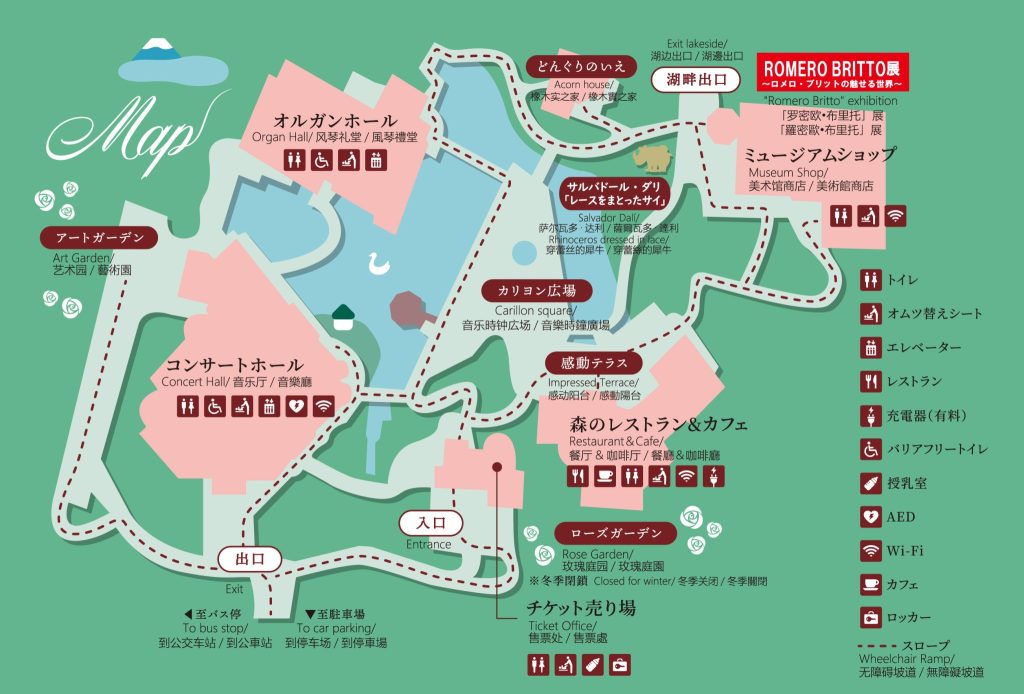 河口湖音樂之森美術館園區地圖